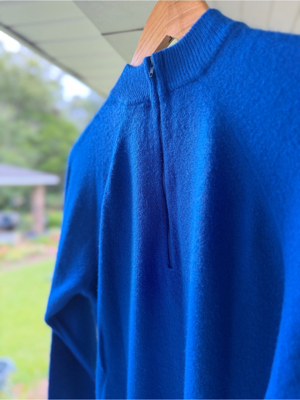 TWO Women's Vintage Mock Neck Back Zip Sweaters